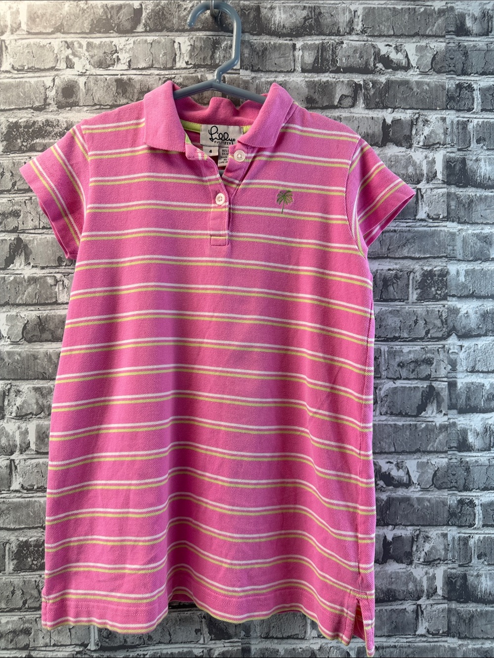 Lilly Pulitzer Pink Striped Polo Dress for girls